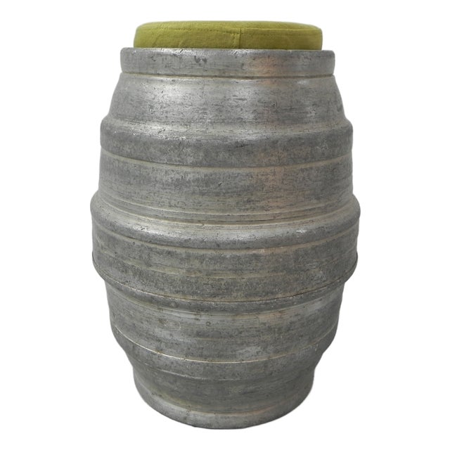 Industrial Stool in Aluminum Beer Keg, 1960s For Sale
