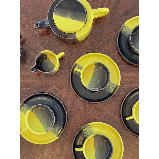 Italian Ceramic Tea or Coffee Set from SIC Ceramiche Artistiche, 1960s-1970s, Set of 13 For Sale - Image 10 of 13