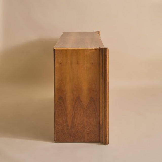 Mid-Century Modern Italian Walnut 'Scuderia' Sideboard Attributed to Carlo Scarpa for Bernini, 1970s For Sale - Image 3 of 13