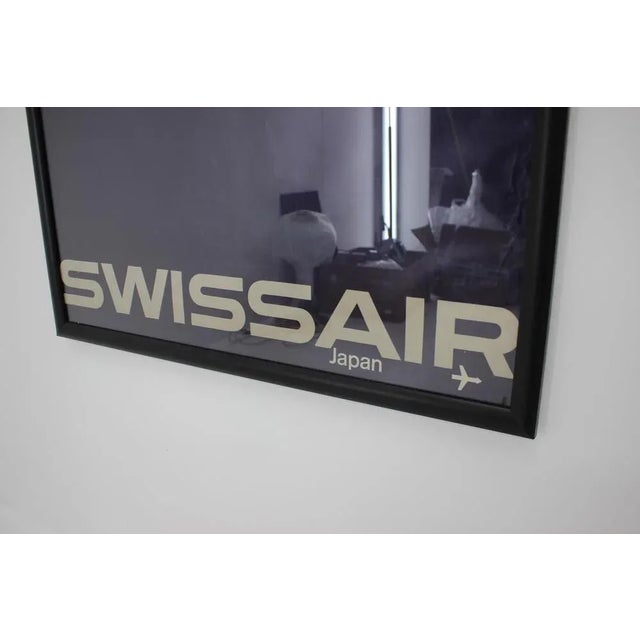 Big Mid-Century Swissair Japan Travel Poster by Manfred Bingler, 1964 For Sale - Image 4 of 5