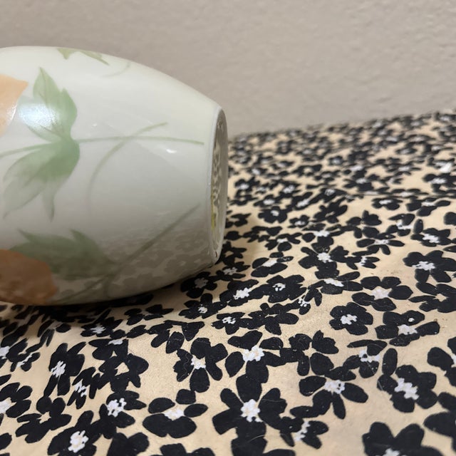 Peach Vintage Crowning Touch Japan Peach Blossom Ginger Jar For Sale - Image 8 of 8