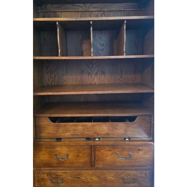 Mid-Century Modern 1970s Henredon Artefacts Campaign-Style Mid-Century Gentleman's Armoire For Sale - Image 3 of 8