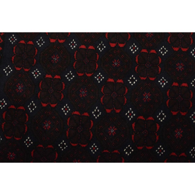 Baloch Rug 3’4” X 5’11” Blue Wool Vintage Tribal Hand-Knotted Oriental Carpet For Sale - Image 4 of 10