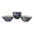 Antique Chinese Hand-Painted Blue & White Porcelain Bowls, C. 1800s-Set of 6 For Sale