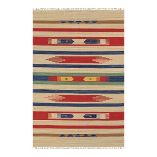 Pasargad Home Kilim Beige Cotton Area Rug- 8' 0" X 8' 0" For Sale