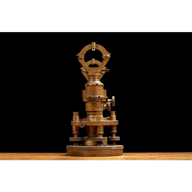 Early 19th Century Antique Solid Brass Surveyor Transit For Sale - Image 5 of 10