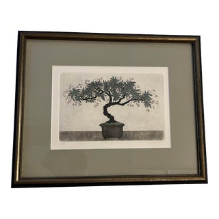 Bonsai Star Jasmine 76/250 Signed & Numbered Etching For Sale