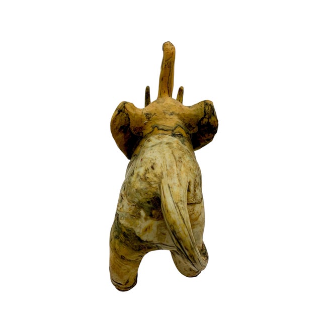 Vintage Crushed Oyster Shell Elephant Figurine For Sale - Image 11 of 11