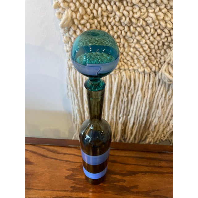 Fulvio Bianconi for Venini Fasce Orizzontale Bottle w/ Stopper For Sale - Image 18 of 18