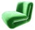 Frenesí Lounge Chair in Green Velvet from Moanne For Sale