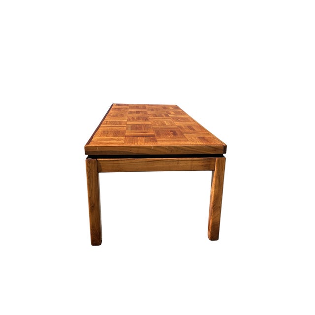 Vintage Mid-Century Modern Parquet Coffee Table in Walnut, Oak and Teak | 1960s–1970s For Sale - Image 10 of 13