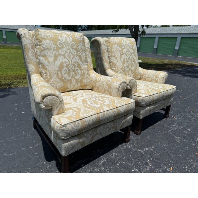Beige The Hickory Chair Marlborough Leg Lounge Chairs For Sale - Image 8 of 11