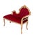 Textile Louis XVI Red Velvet Hall Sofa, France, 1950s For Sale - Image 7 of 12