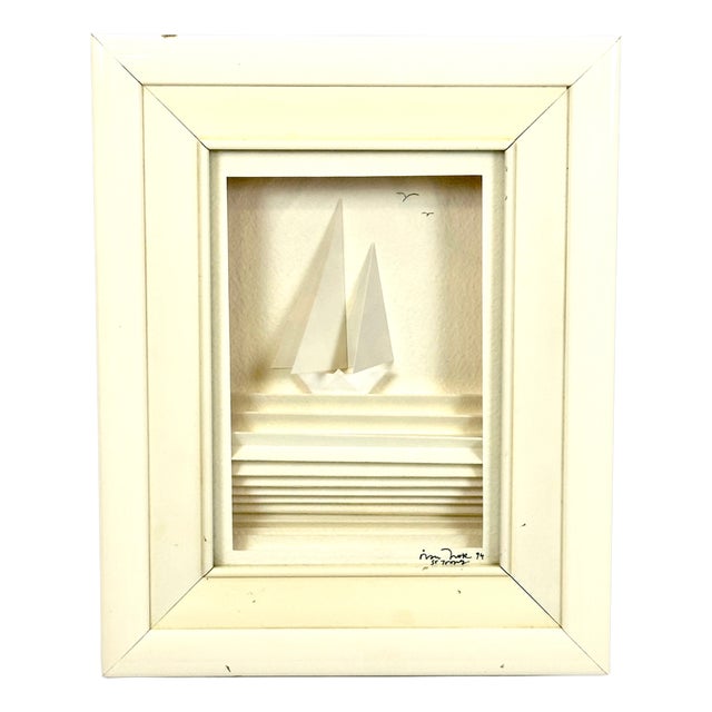 Ivan Hor, Art Bateau, 1994, Wood and Paper, Framed For Sale