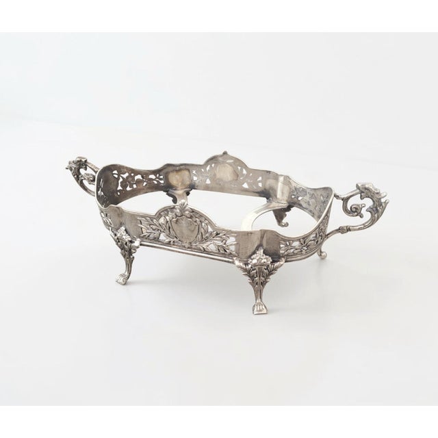 Antique Louis XVI Revival French Silver-Plated Jardinière, 1890 For Sale - Image 10 of 17