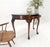 Demi Lune Carved Solid Mahogany Rope Edge Ball & Claw Feet One Drawer Console Table
