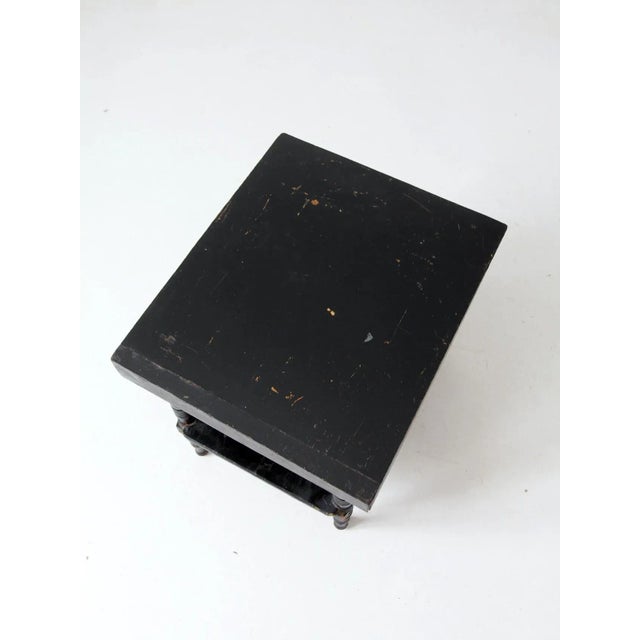 Wood Antique Painted Wood End Table For Sale - Image 7 of 13