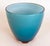 Mid-Century Modern Late 20th Century Murano Tiffany Blue Cased Glass to Clear Vase For Sale - Image 3 of 6