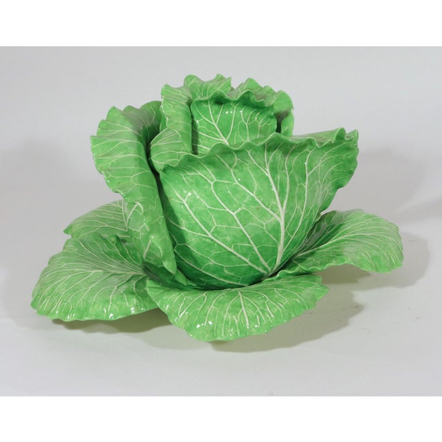 Mid-Century Modern Dodie Thayer Lettuce Ware Tureen, Cover and Stand, Dated February 1987 For Sale - Image 3 of 13
