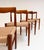 A magnificent set of danish design from the 1960s! four warm teak chairs by h. Klein for bramin. The wooden frames have...