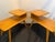 A beautifully preserved matched pair of authentic vintage MCM Heywood-Wakefield step end tables M-308-G in the company’s...