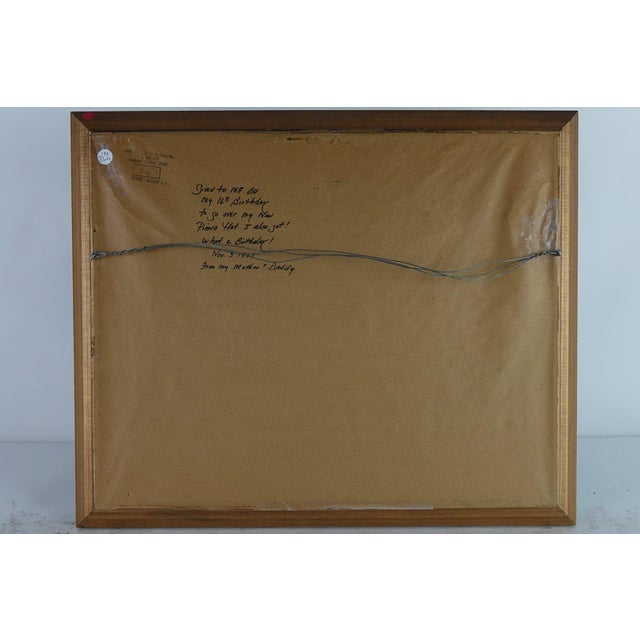 Late 20th Century Late 20th Century Woman at the Piano" – Print of Original Oil on Canvas For Sale - Image 5 of 6