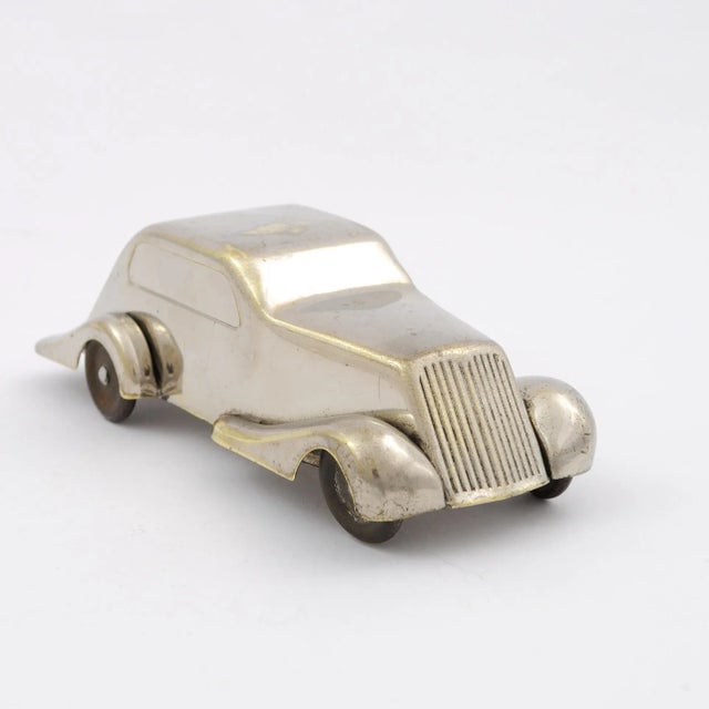 Silver Art Deco Nickel Plated Car-Shaped Piggy Bank from Kovoprace JTB, 1930s For Sale - Image 8 of 8