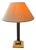 Empire Table Lamp in Gilded Brass and Black Lacquer, 1980s For Sale