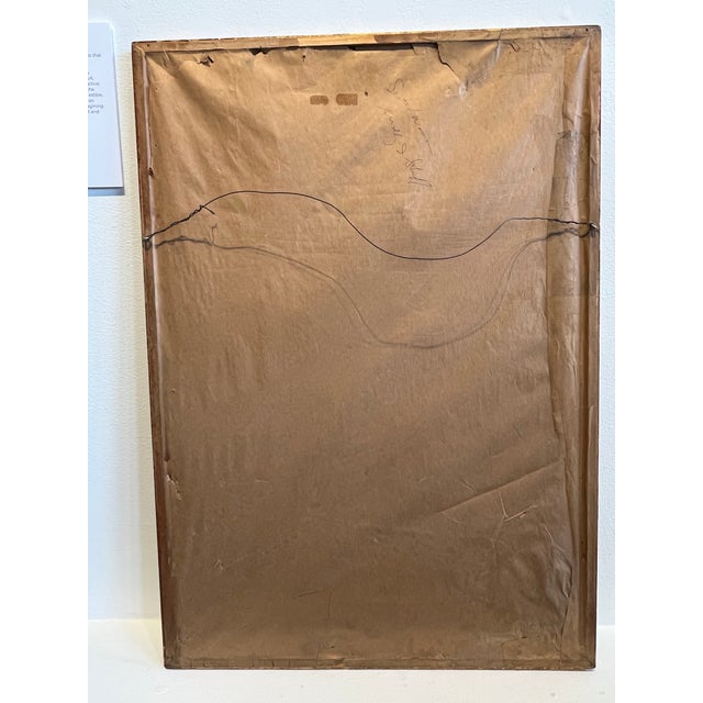 Mid-Century Modern 1960s Art Painting Seated Woman by Molly Schiff For Sale - Image 3 of 3