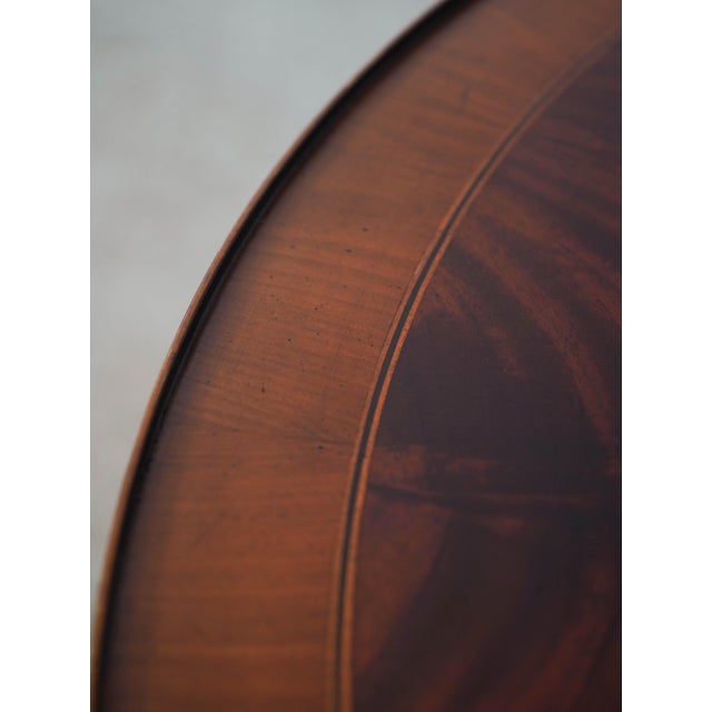 Hekman Mahogany Inlaid Demilune Table For Sale - Image 10 of 12