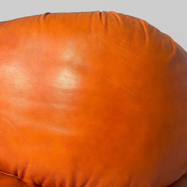 Brown Italian Modern Leather Sofa by Alessandro Becchi for Giovannetti Collezioni, 1970 For Sale - Image 8 of 18