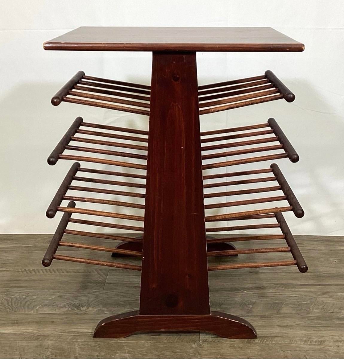 20th Century MCM Style Table/Magazine Rack, in the Manner of Josef