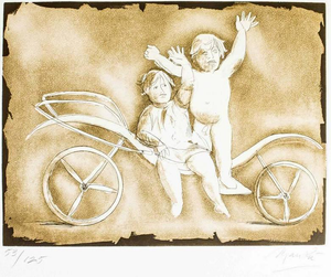 Giacomo Manzú, Mileto and Giulia Edition of 125, 1970s, Etching