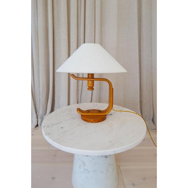 Mid-Century Modern Sculptural Table Lamp in Pine from Hans Agne Jakobsson, 1970s For Sale - Image 3 of 11