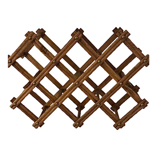 1960s Sculptural Mid-Century Wooden Sculptural Rack With Brass Accents ...