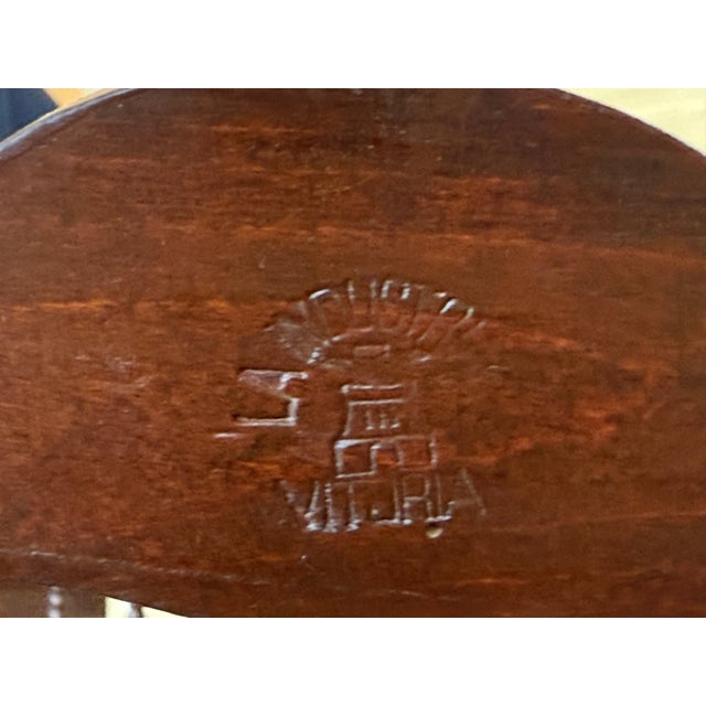 20th Century Catalan Bench in Solid Walnut with Caned Seat, Three Seats For Sale - Image 12 of 18