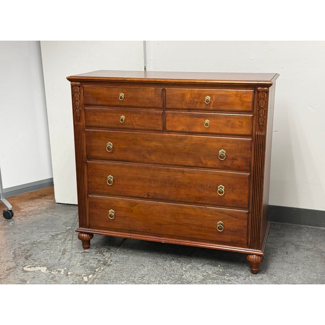 English Ethan Allen Dawson Tall Dresser For Sale - Image 3 of 12