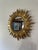 Vintage 1960s French Style 16.5" Gilded Sunburst Wall Mirror For Sale - Image 15 of 17