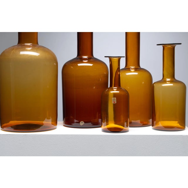 Vases by Otto Brauer for Holmegaard, 1960, Set of 5 For Sale - Image 6 of 11
