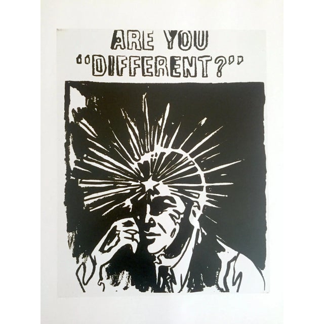 Andy Warhol Foundation Vintage 1993 Pop Art Lithograph Print " Are You Different ? " 1985 For Sale - Image 10 of 12