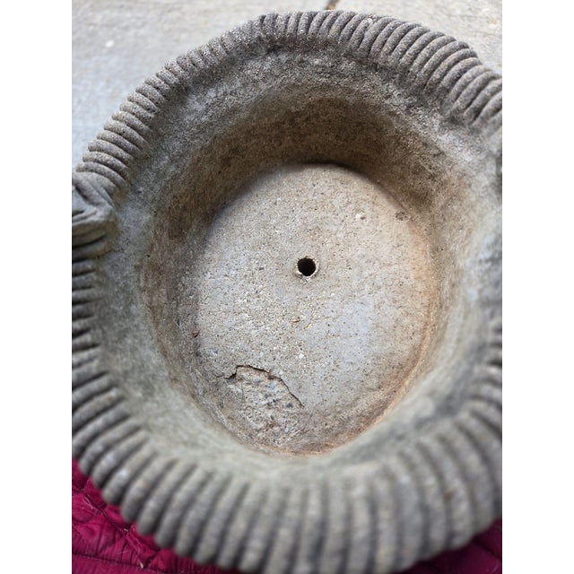 Vintage Cement Garden Planter Basket For Sale - Image 13 of 13