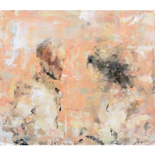The Bride by Matthew Saba | Oil Painting of a figure in a soft, abstract background For Sale