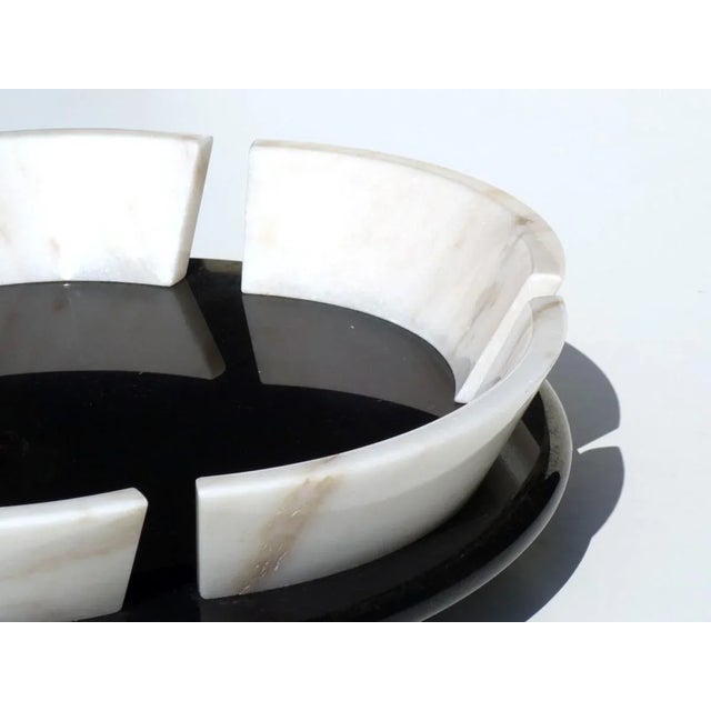 Postmodern marble bowl by Sergio Asti. Restored foot This piece has an attribution mark, I am sure that it is completely...