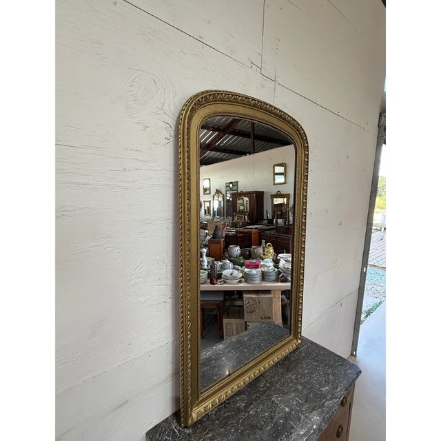 Large 19th Century French Carved and Giltwood Mirror For Sale - Image 9 of 12