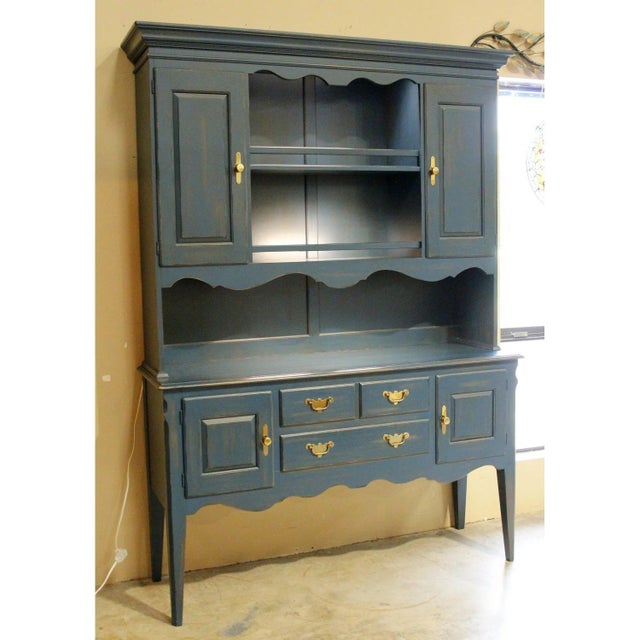 Pennsylvania House Pennsylvania House Teal Blue China Cabinet - Blue For Sale - Image 4 of 7