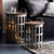 Modern Metal and Wood Side Basket Tables (Set of 2) For Sale - Image 3 of 6