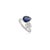 18k Certified 2 Carat Sapphire Pear Cut Toi Et Moi Gold Diamond Ring Size 6.5 For Sale - Image 4 of 13