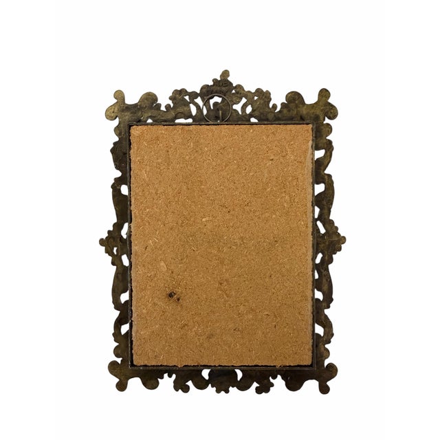 French Country Vintage Framed Romantic Print Made in Italy For Sale - Image 3 of 3