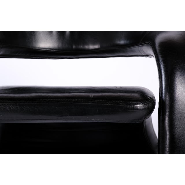 Animal Skin Rare Vintage Jaymar Leather Lounge Chair For Sale - Image 7 of 11