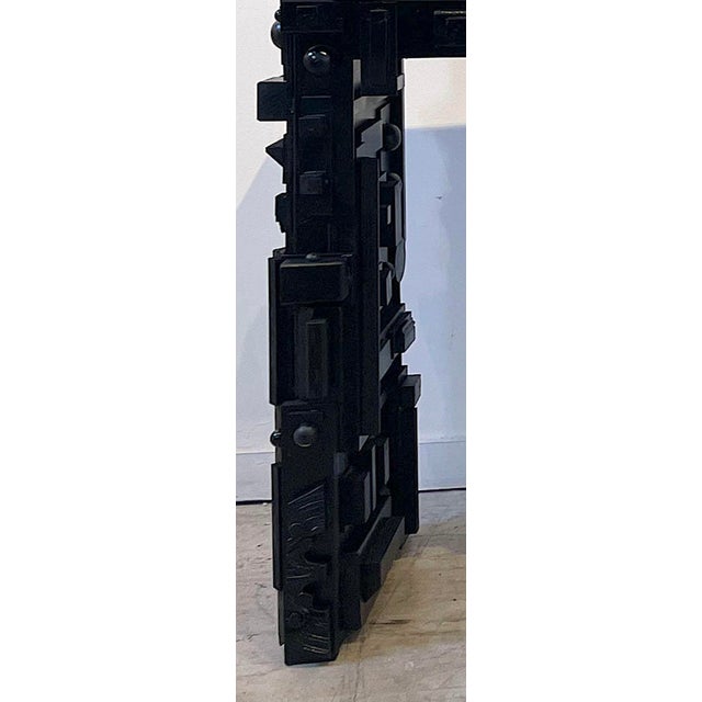 Contemporary Skyline Console, Sculptural Mixed Media Console Table For Sale - Image 3 of 8